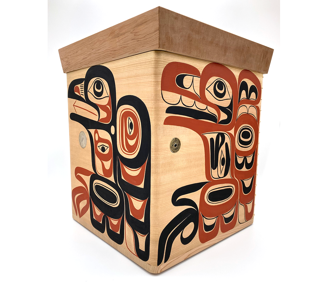 Four Faces of Raven Carved Bentwood Box - David Stephens
